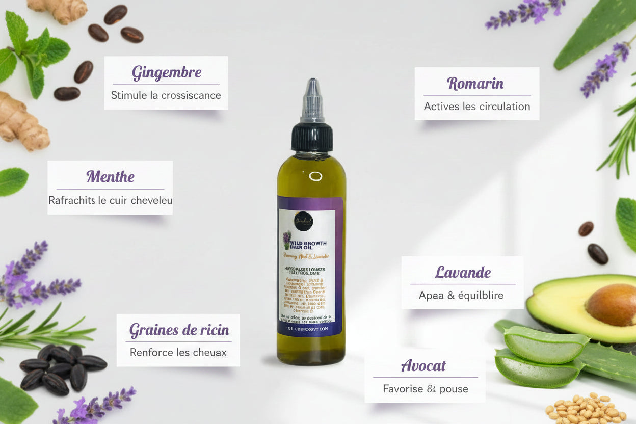Huile de croissance extrême (Wild growth hair oil) - 4 oz
