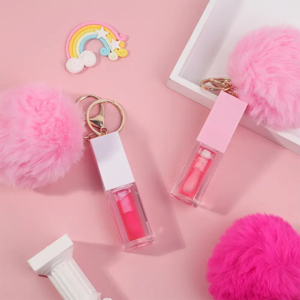 Glory Pom Pom - Brillant à lèvres avec porte-clés. 5.9 ml