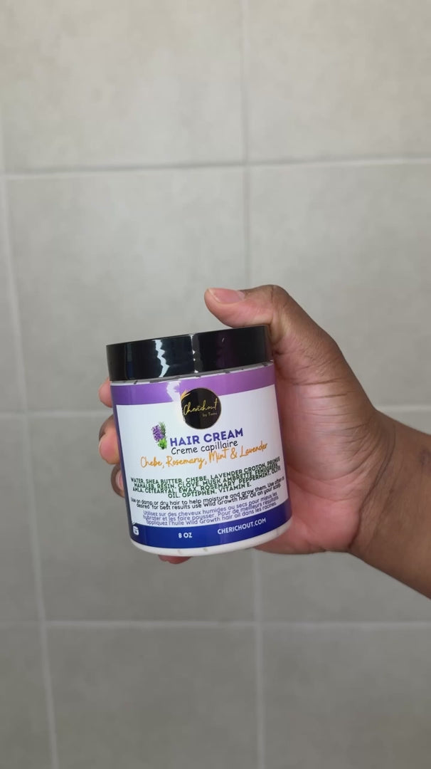 Crème capillaire – Chébé & Romarin - 8oz